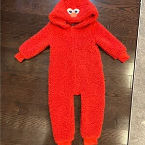 Baby Gap Toddler Elmo Halloween costume Sherpa red warm coverall size 3T